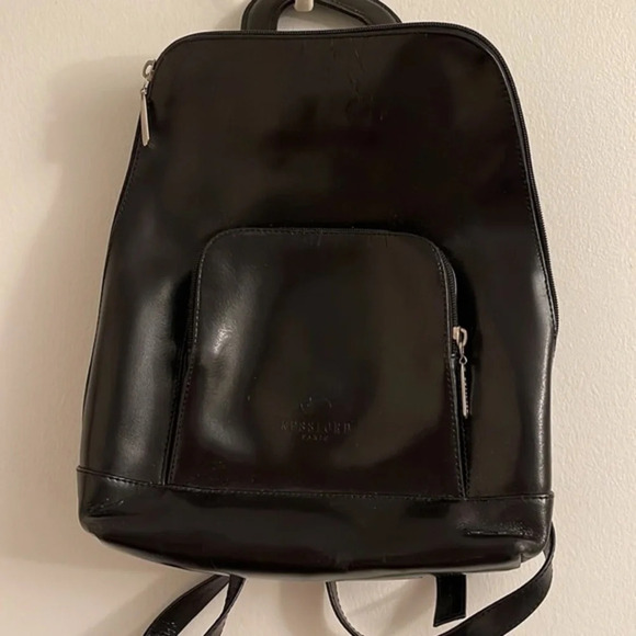 Kesslord Black vintage leather back pack main image 10